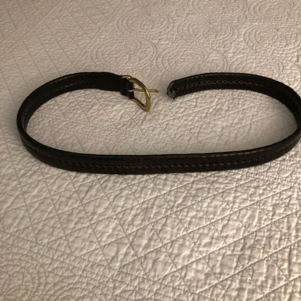 Coach black woven braided belt.